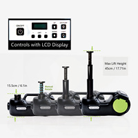 Kit de cric hydraulique électrique pour voiture AUTOALL 12V 5T 3-en-1 avec affichage numérique, clé à chocs électrique et gonfleur de pneus