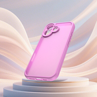 Coque de téléphone semi-transparente mate, en TPU souple et PC transparent, pour iPhone 15/16/17 Pro Max Fundas