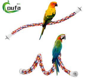 Đồ chơi chim mới thiết kế, đồ chơi dây nhiều màu, loại đồ chơi dây thun cho chim, phụ kiện cho vẹt Calopsita - Product Image 3