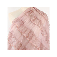 Dentelle brodée en polyester en gros, large bordure en dentelle soluble dans l'eau, dentelle en maille colorée sur mesure pour poignets d'enfants