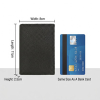 Portefeuilles Bifold pour Hommes en Cuir Végétalien PU Epsom Gaufré de Luxe, Accessoires de Voyage et Porte-cartes Professionnels