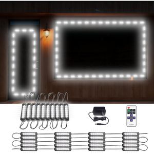 Lumières LED pour vitrine 22 pieds 24V 2835 Modules blancs étanches Visibles en journée Éclairage pour devanture de magasin Restaurant Bar Café Boutique - Product Image 1
