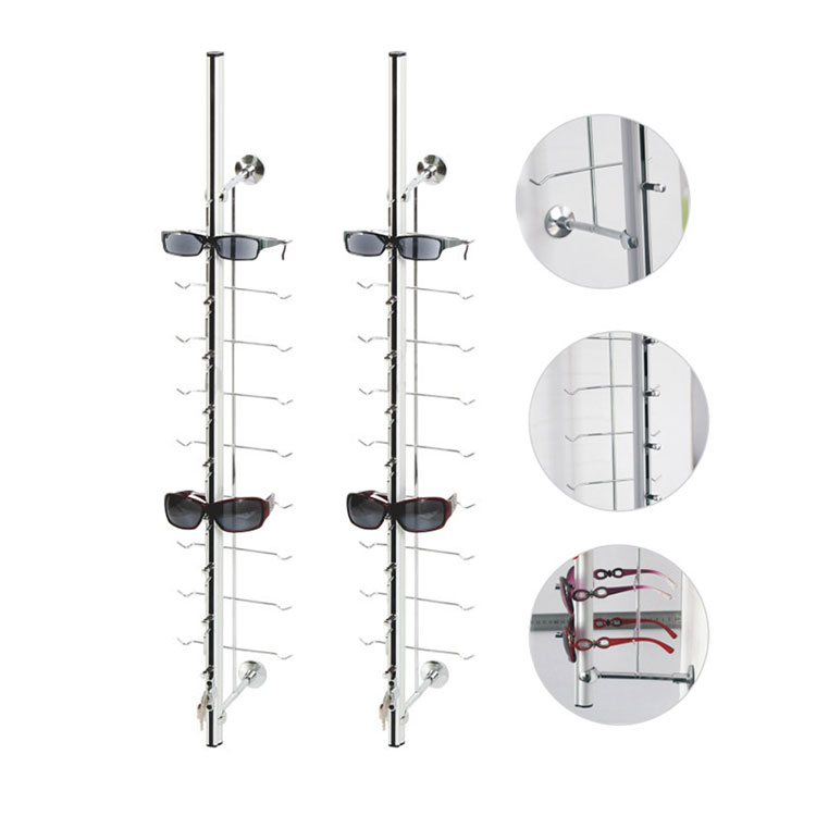 Wholesale Pop Eyewear Panel Stand Glasses Display Stand Optical Display Rods Wall Mounted Eyewear Display