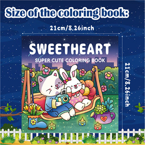 Libro para colorear Sweetheart para adultos y adolescentes 40 páginas Diseños audaces y fáciles para el estrés y la relajación Libros para colorear de amor acogedor - Product Image 3