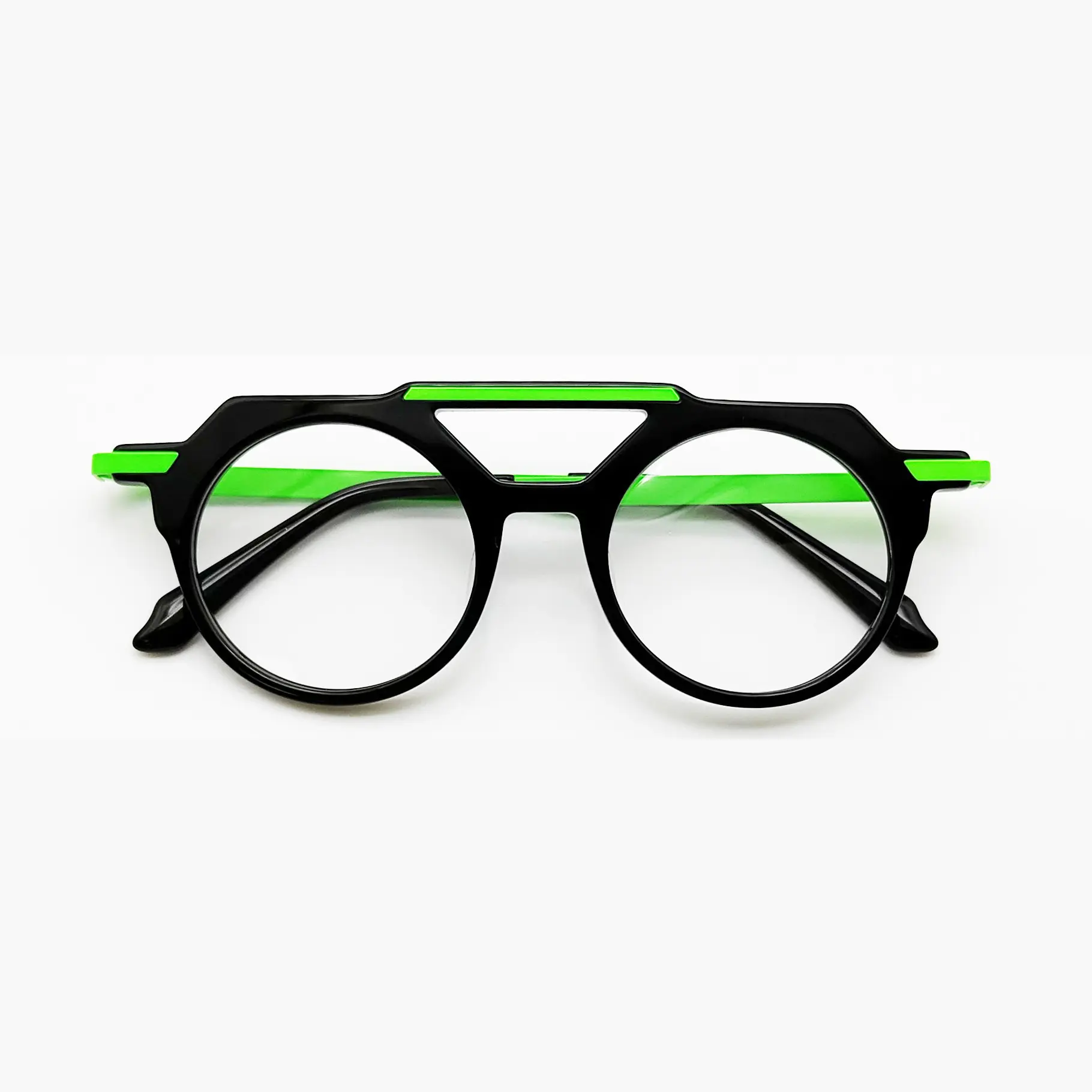 De moda de gafas de acetato gafas de marcos para la prescripción gafas marco óptico con nivel de acero inoxidable
