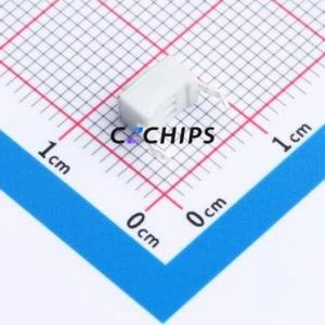 TS02-CBW1FH4.3 Tactile Switch Through hole,6.1x3.5mm Switch Single Pole Single Throw Rectangle Button 2.5N Through Hole - Product Image 2