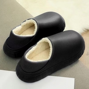 Chaussures de maison pour femmes pantoufles d'intérieur fond épais imperméable antidérapant résistant à l'usure en peluche doublé sabots - Product Image 3