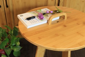 Tre Tròn trong nhà/ngoài trời: Bàn tròn có thể gập lại để đặt Cà Phê/trà/sách/máy tính - Product Image 4