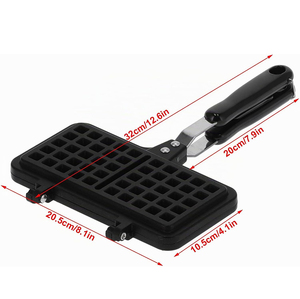 Popular Portable Sandwich Cake Mold Aluminium Roasting <b>Pan</b> Outdoor Use Two Side Breakfast Waffle <b>Grill</b> <b>Pan</b> - Product Image 4