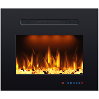 Cheminée électrique encastrée moderne Luxstar de 25 pouces, technologie LED, deux options de chauffage, vente directe d'usine pour usage domestique et hôtelier