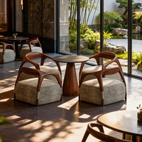 Fauteuil en tissu de style américain moderne pour salon, fauteuil de détente haut de gamme de luxe léger pour la maison