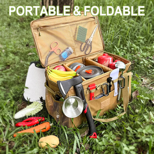 Bolsa de Herramientas Táctica Multifuncional de Nailon, Plegable, de Gran Capacidad, con Bolsillo Lateral con Sistema MOLLE para Camping - Product Image 1