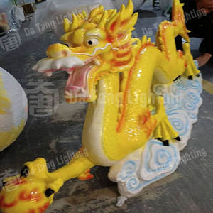 Sculpture lumineuse extérieure en forme de dragon IP65 pour l'éclairage nocturne de grands paysages et les spectacles de festivals - Product Image 4