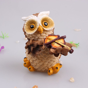 Tùy Chỉnh Nhựa Thủ Công Trang Chủ Bảng Trang Trí Cú Trang Trí Vẽ Tay <span class=keywords><strong>3D</strong></span> Owl Ban Nhạc Điêu Khắc - Product Image 4