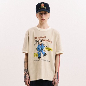 [Ogarp] [สินค้าเกาหลี] เสื้อยืดลายพิมพ์ลายเด็กผู้ชายทางทะเลสีเบจ - Product Image 1