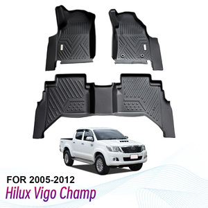Alfombrillas de Coche TPE de Alta Calidad para Todo Clima, para Toyota Hilux <span class=keywords><strong>Vigo</strong></span> Champ 2005-2012, Cabina Doble, 4 Puertas, Volante a la Derecha/Izquierda - Product Image 1