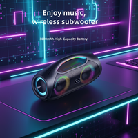 Enceinte portable 30W étanche IPX5 pour fêtes en extérieur avec lumières LED RGB sans fil 5.3, batterie rechargeable, modèle Aux LS-X2