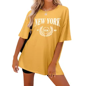 New Summer Characteristic Letter Print Casual Style Short Sleeve Graphic T-shirt Women