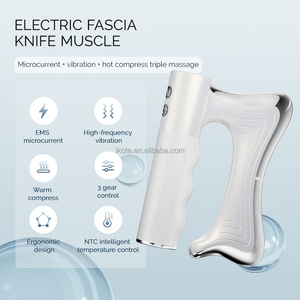 Couteau fascial électrique chauffant à micro-courant vibrant en acier inoxydable OEM, <span class=keywords><strong>outil</strong></span> portable de relaxation pour le grattage des tissus profonds musculaires - Product Image 2