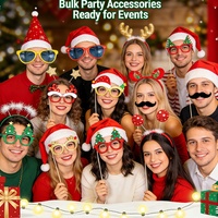 Kits de fête de Noël 12 pièces avec costumes, chapeaux et accessoires – Lots mixtes en gros
