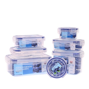 Haixing nhà máy trực tiếp 6 cái thiết lập cấp thực phẩm bpa-miễn phí microwavable nhựa lưu trữ <span class=keywords><strong>container</strong></span> với không khí chặt chẽ kín nắp hộp đóng gói - Product Image 1