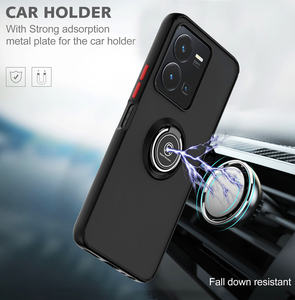 Béquille magnétique anti-chute épissage couleur étuis pour téléphone portable sensation de peau mat Tpu matériel couverture de téléphone pour Vivo 22 <span class=keywords><strong>Y35</strong></span> Y22S - Product Image 4