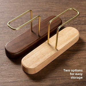 Hand-drip Coffee V-shaped Fan-shaped Filter Paper <strong>Solid</strong> Wood Standing Sustainable Storage <strong>Rack</strong> for Drinkware Universal Handmade - Product Image 2