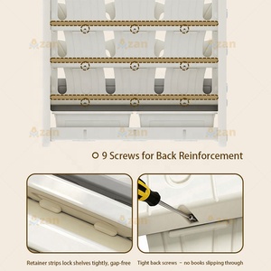 Meubles de chambre d'enfant, étagère à livres et jouets pour tout-petits, bibliothèque à 4 niveaux pour coin lecture des enfants avec bacs de <span class=keywords><strong>rangement</strong></span> - Product Image 5