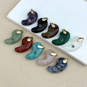 จี้หินอเมทิสต์ธรรมชาติทำมือขายดี  จี้หยินหยางรูปไข่  จี้รูปทรงหยดน้ำประดับโรสควอตซ์ สำหรับทำเครื่องประดับ DIY - Product Image 1