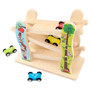 Wooden Ramp Racer Car Educational Toy Racing Track Play Racing Car Baby Montessori Kids Wooden Shape Sorter Toy For Children