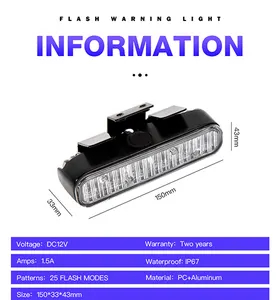 Flashing New Design18Watt Super Bright Warning Flashing Surface Mounted Led Light