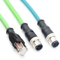 CAT7A CAT6 CAT5 M12 cable Ethernet PUR TPE cable sobremoldeado IP67 D codificación M12 Cable de 4 pines