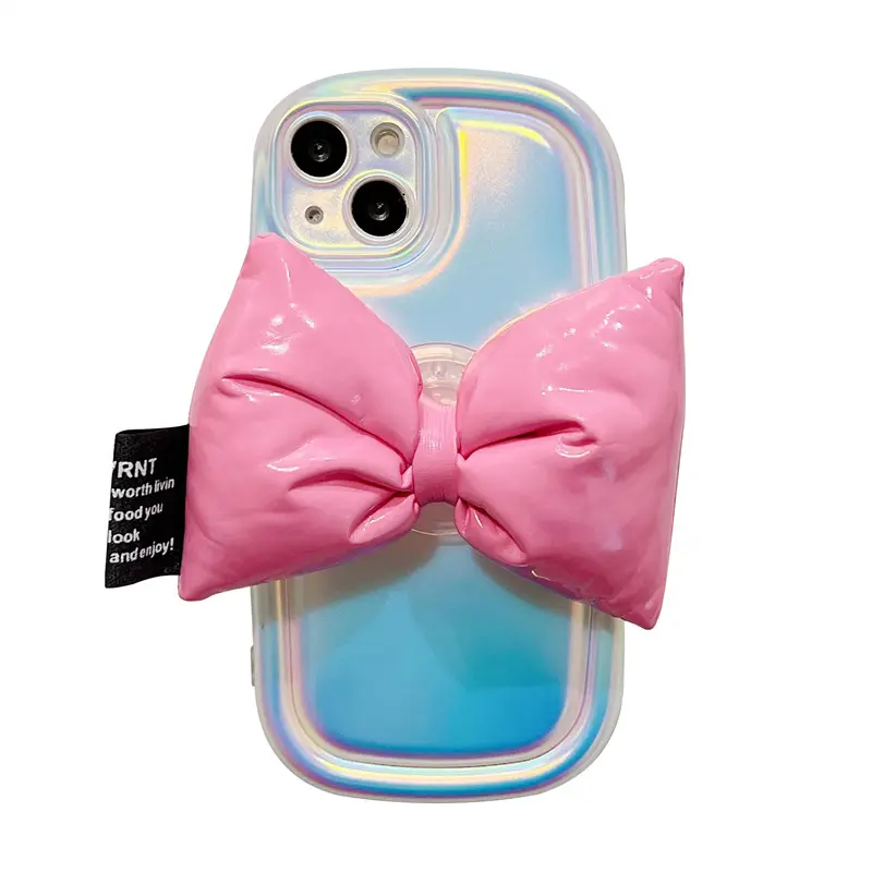 Cute Lovely Simple Electroplated Big Bowknot For Iphone 12/11/14 Personality Pro Max Case For Apple 13 Creative Xs
