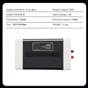 อินเวอร์เตอร์แปลงไฟ 1000W 12V DC เป็น 220V AC คลื่นไซน์บริสุทธิ์ พร้อมความถี่เอาต์พุต 50Hz/60Hz สำหรับใช้ในบ้านและยานยนต์ - Product Image 4