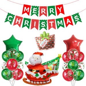<span class=keywords><strong>Père</strong></span> <span class=keywords><strong>Noël</strong></span> Latex Cadeau Drapeau Imprimé Ballon Costume Accessoires pour Décorations De Fête De <span class=keywords><strong>Noël</strong></span> Fournitures De Fête Promotionnelles - Product Image 2