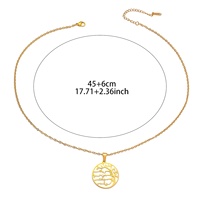 Collar de Acero Inoxidable con Colgante de Árbol Árabe Islámico de Alta Calidad, Joyería de Moda para Hombre y Mujer, Regalo al por Mayor