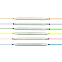 Surligneurs fins colorés à double tête pour fournitures scolaires Fournitures de journalisation Anime Stuff
