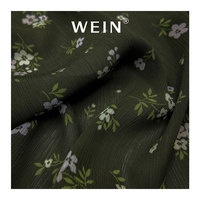 WI-B05 Großhandel atmungsaktive weiche Blumen Crinkle Chiffon Stoff Digitaldruck Elegante kleine Blume Stoff für Dame Kleid Stoff