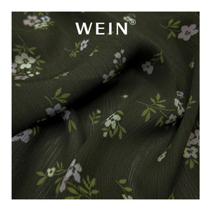 WI-B05 bán buôn thoáng khí mềm Hoa <span class=keywords><strong>Crinkle</strong></span> voan vải in kỹ thuật số thanh lịch ít hoa vải cho phụ nữ ăn mặc Vải - Product Image 2