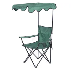 Hot Sale Outdoor Camping Stoel Opvouwbare Strandstoel Met Luifel Tent Paraplu