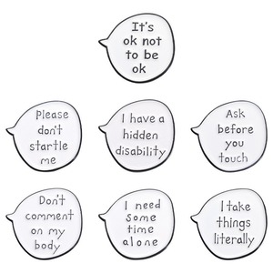 Antique kim loại thủ công mỹ nghệ đơn giản hợp kim màu trắng Trâm hài hước sáng tạo Brass thiết kế tùy chỉnh văn bản màu UV in ấn mạ cho - Product Image 2