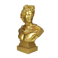 Statue de Buste d'Apollon en Résine Dorée WeiVista Sculpture Grecque Fabricant Décoration