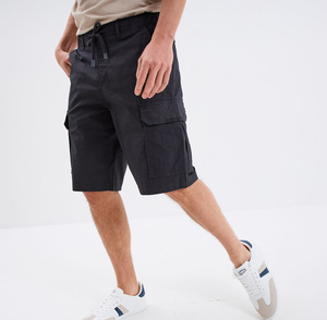 Mens Cotton Cargo Shorts Mid Knee Zipper Breathable Quick Dry <b>Drawstring</b> Closure Summer Casual Plus Size Friendly Custom Logo - Product Image 2