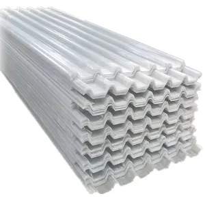 Pannello di copertura in fibra ondulata trasparente a buon mercato colore plastica rinforzata con fibra di vetro Grp Frp 0.8 1 1.5 capannone per piastrelle in lamiera da 2mm