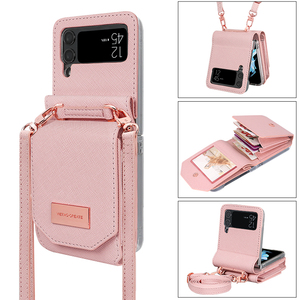 Funda de cuero VIETAO billetera <span class=keywords><strong>Galaxy</strong></span> Fold 4 fundas de teléfono de cuero con correa de mano para Samsung <span class=keywords><strong>Galaxy</strong></span> Z <span class=keywords><strong>Flip</strong></span> 4 Z <span class=keywords><strong>Flip</strong></span> 3 Z <span class=keywords><strong>Flip</strong></span> 5 funda - Product Image 1