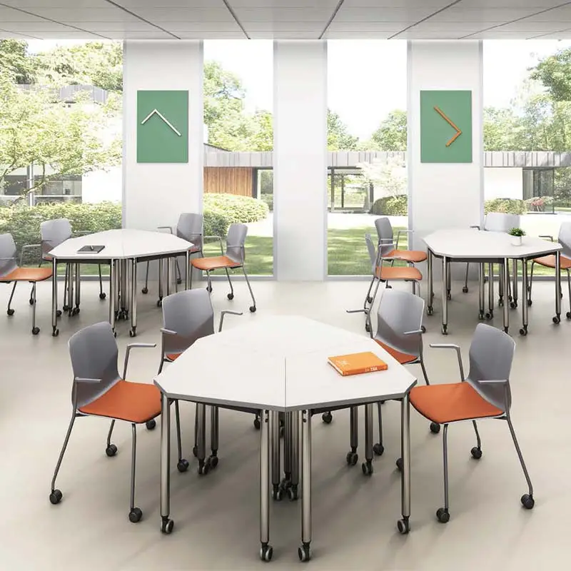 מכללת משלוח שילוב מתקפל שולחן בכיתה ריהוט בית ספר תלמיד שולחנות וכיסאות להגדיר