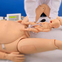 Maniquí de modelo de enseñanza de parto realista de tamaño real de PVC de alto nivel para entrenamiento de ciencia médica, simulador de mujer, 2017