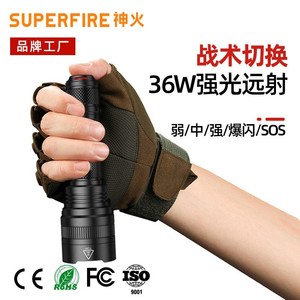 कारखाने एल्यूमीनियम मिश्र धातु उच्च लुमेन उच्च लुमेन उच्च शक्ति रिचार्जेबल बैटरी स्व रक्षा फ्लैशलाइट - Product Image 3