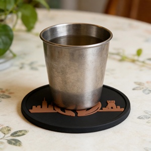 Posavasos de Silicona Negra Personalizados, Posavasos de PVC con Diseño de Disco Retro para Bebidas, Vino y Cerveza - Product Image 3