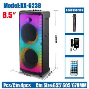 Big Power Disco Ánh Sáng Loud Loa Không Dây Với Bass Echo Treble Pin Sạc Loa RX-6238 - Product Image 4